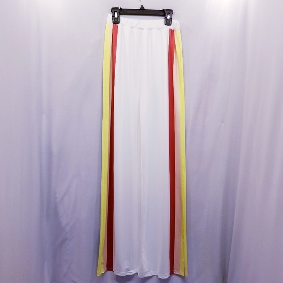 High Rise Wide Leg Pants & Bandeau Rainbow Top - Picture 6 of 7